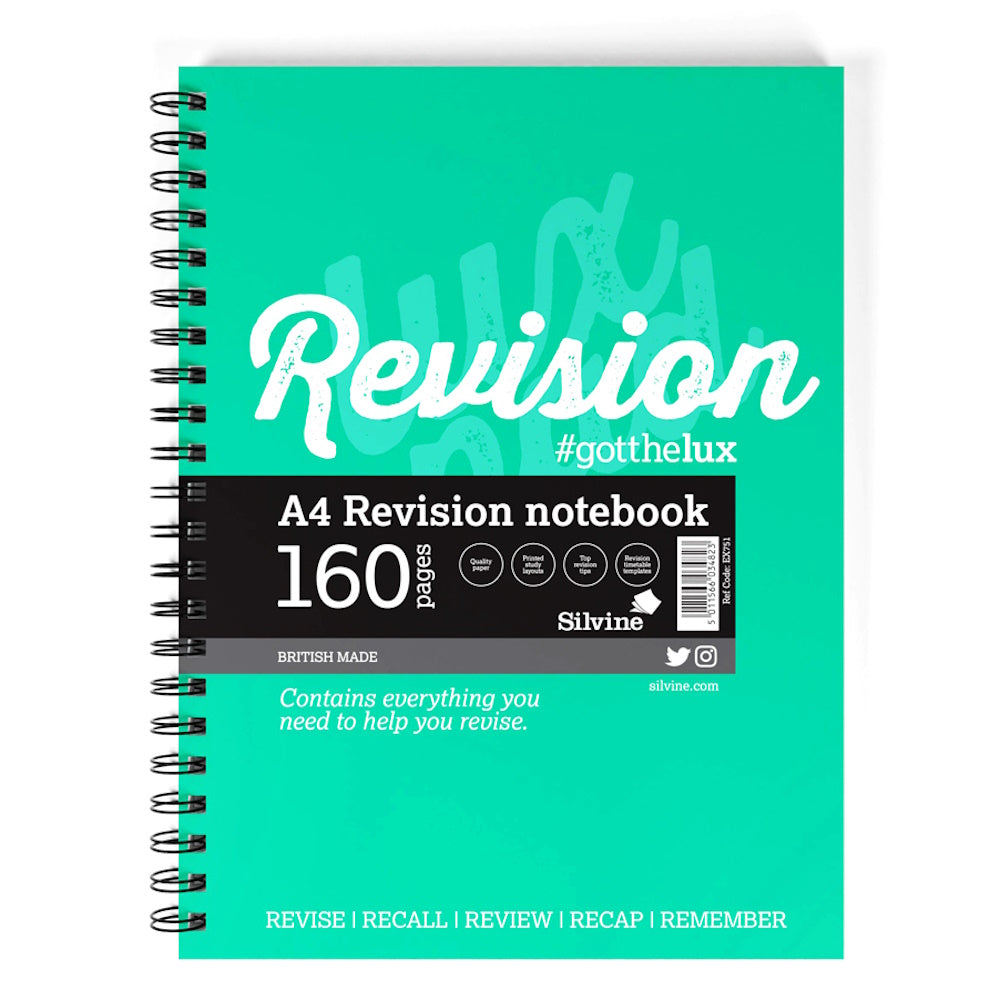 Luxpad Revision Notebook A4 160 Pages Wiro Bound