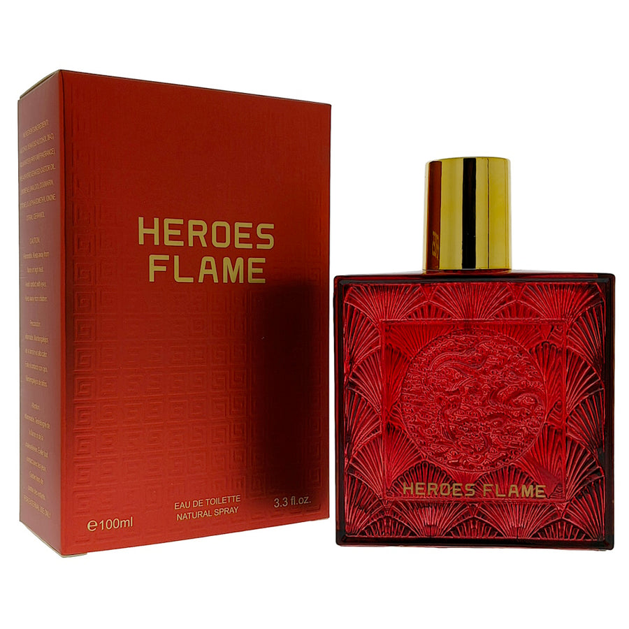 HEROES FLAME Cologne for Men (100ml) | Premium Alternative to Eros Flame