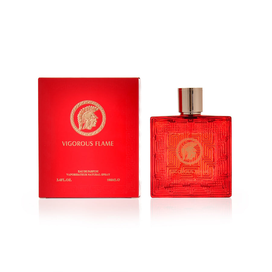 VIGOROUS FLAME Cologne for Men (100ml) | Premium Alternative to Versace Eros Flame