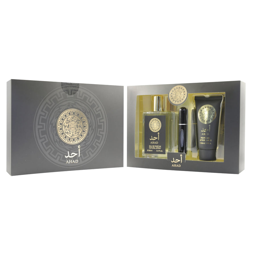 Ahad 3 Piece Gift Set for Men (90ml EDP, 80ml After Shave, Atomiser) | Premium Alternative to Lattafa Asad