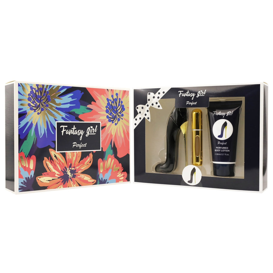 Fantasy Girl Perfect 3 Piece Gift Set for Women (30ml EDP, 80ml Body Lotion, Atomiser) | Premium Alternative to Carolina Herrera Good Girl