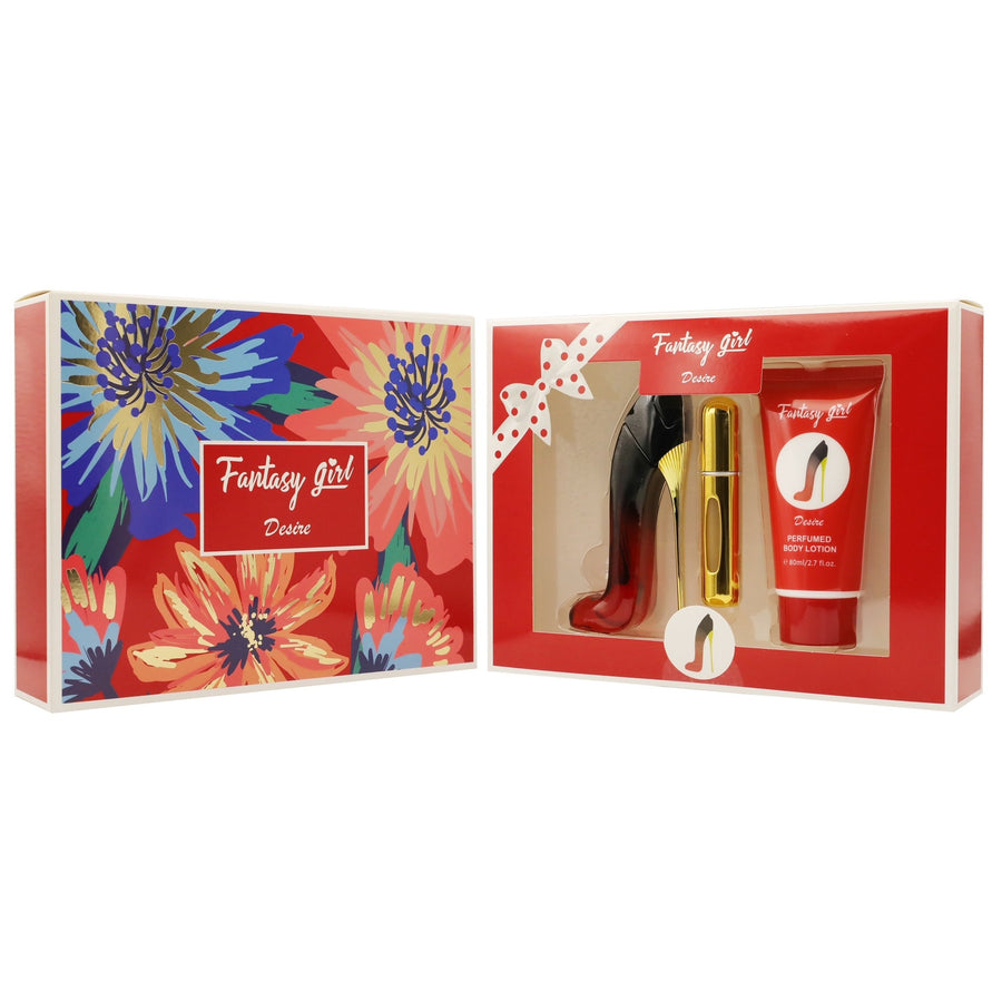 Fantasy Girl Desire 3 Piece Gift Set for Women (30ml EDP, 80ml Body Lotion, Atomiser) | Premium Alternative to Carolina Herrera Very Good Girl
