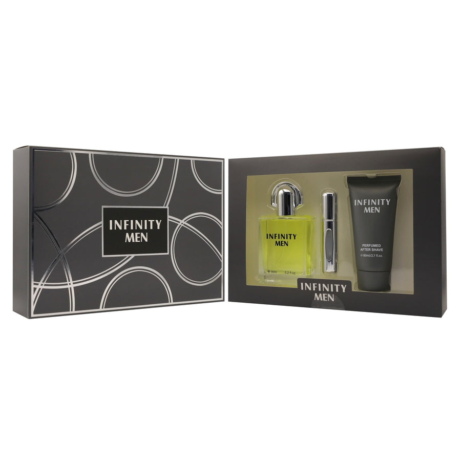 Infinity 3 Piece Gift Set for Men (95ml EDT, 80ml After Shave, Atomiser) | Premium Alternative to Calvin Klein Eternity for Men