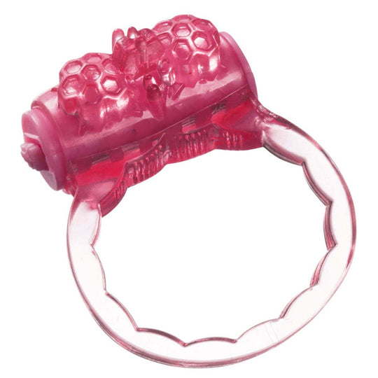 Share Satisfaction Vibrating Cock Ring - Red