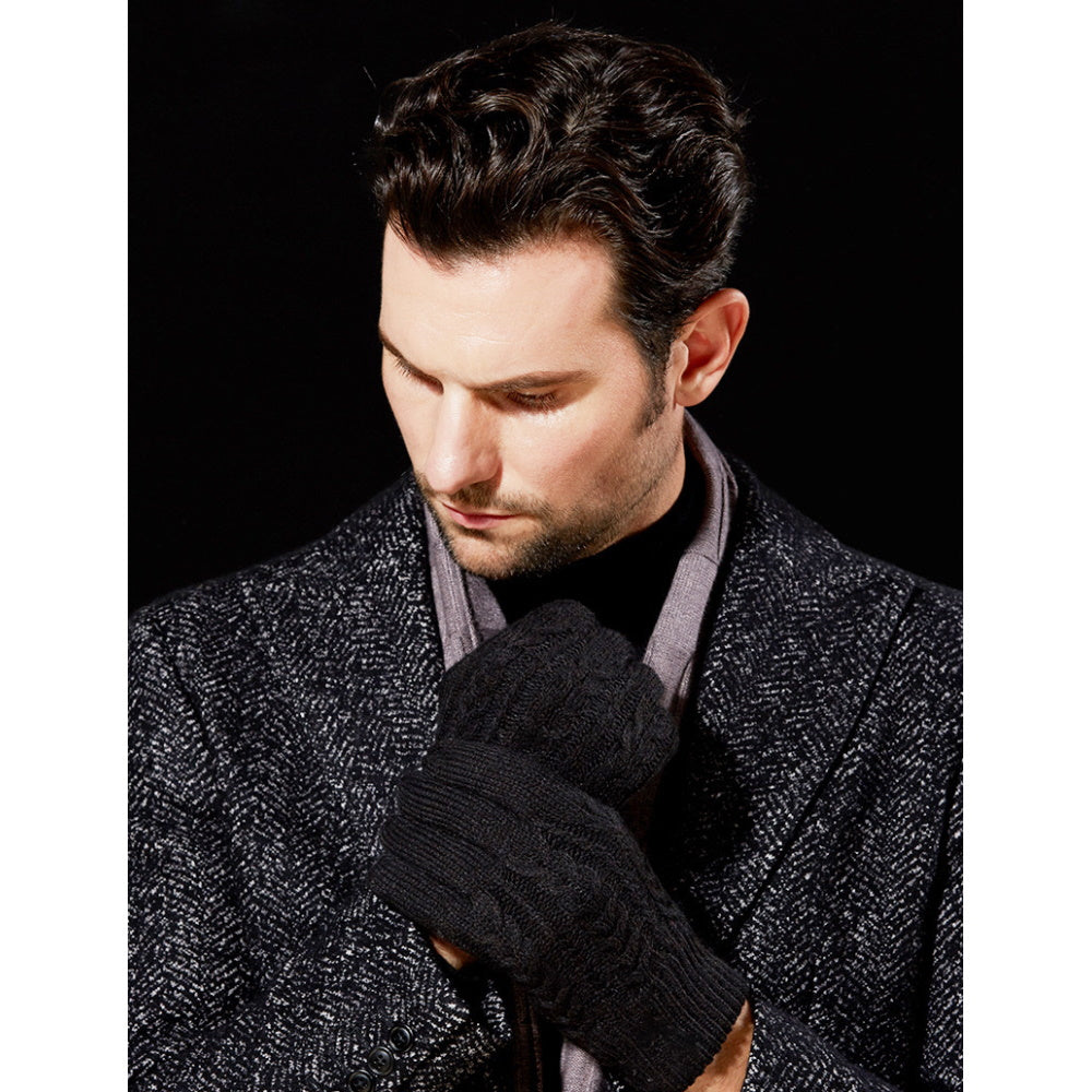 Windproof Outdoor Full Finger Touch Screen Gloves - Black