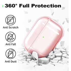 Compatible Airpods Pro2 Case - Clear Pink
