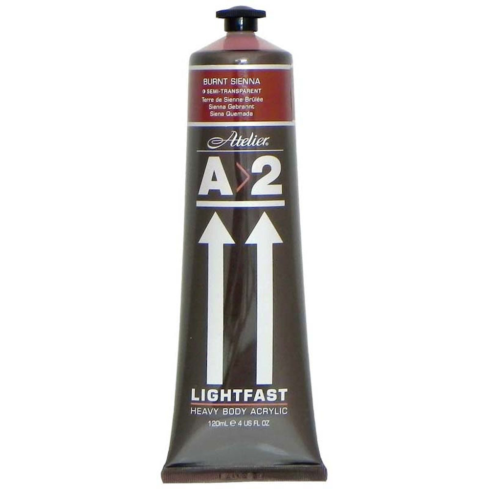 A2 Lightfast Heavybody Acrylic 120mL - Burnt Sienna