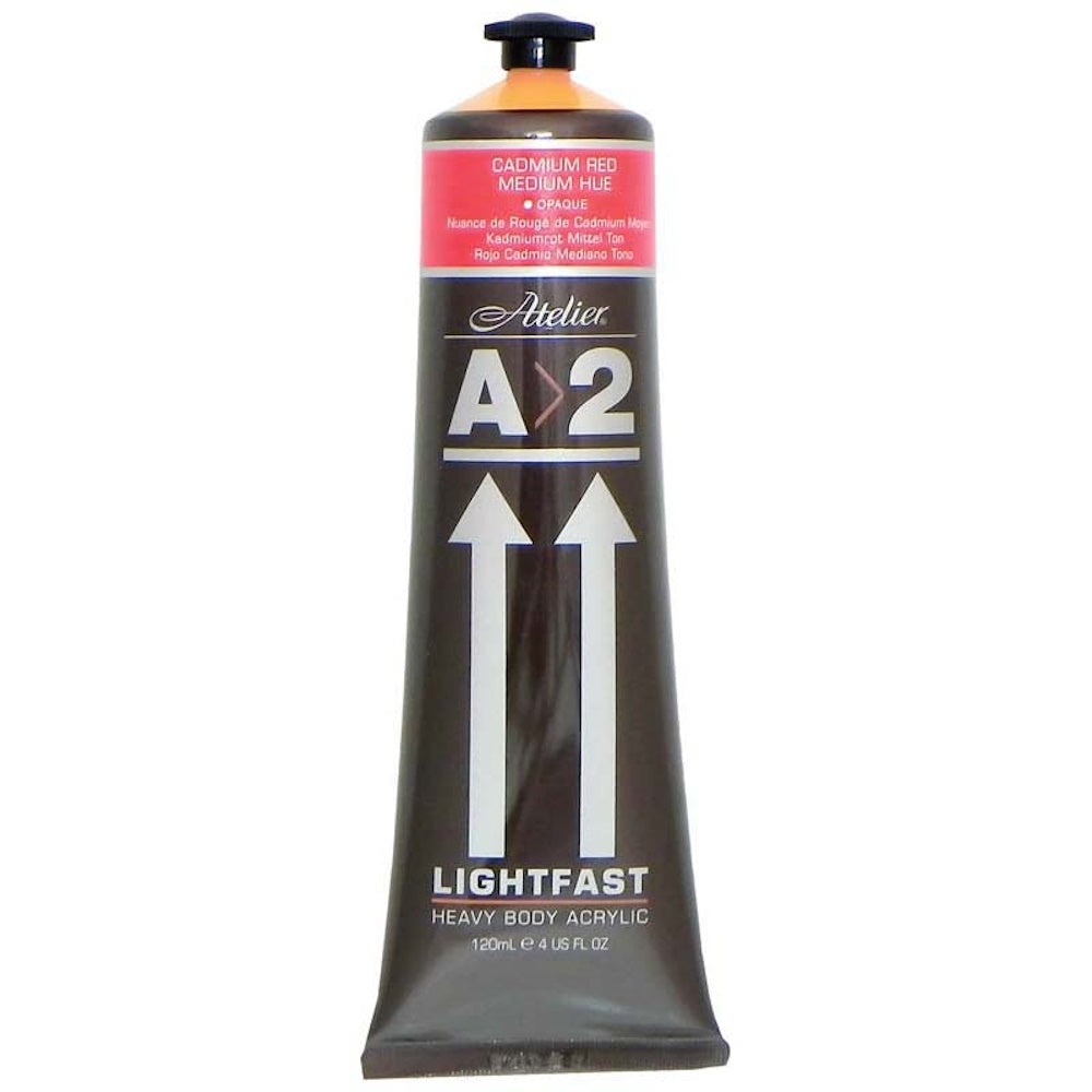 A2 Lightfast Heavybody Acrylic 120mL - Cadmium Red Medium