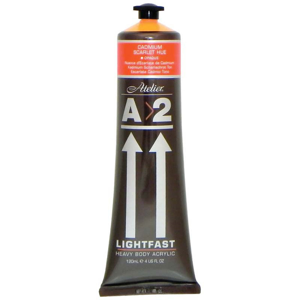 A2 Lightfast Heavybody Acrylic 120mL - Cadmium Scarlet