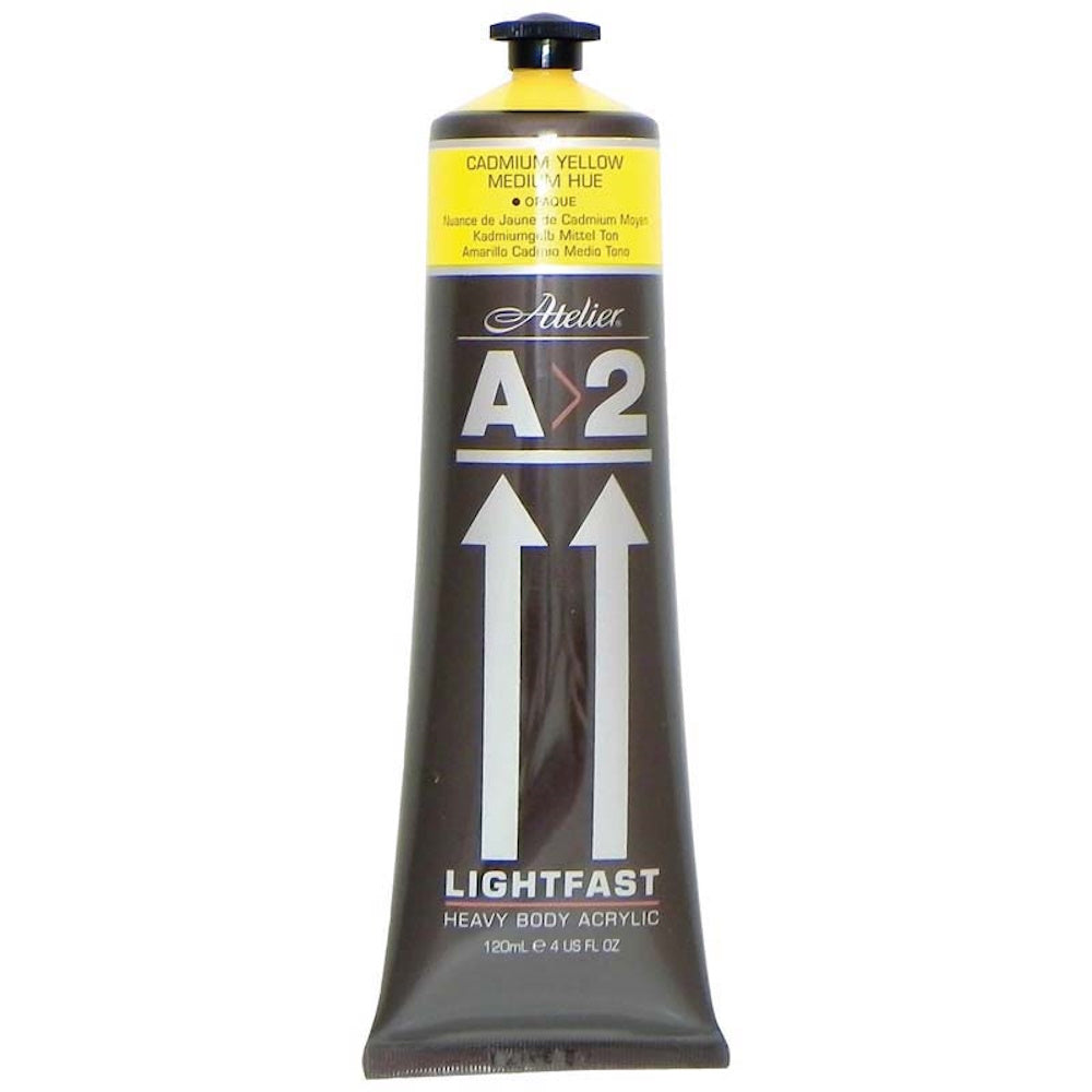 A2 Lightfast Heavybody Acrylic 120mL - Cadmium Yellow Medium