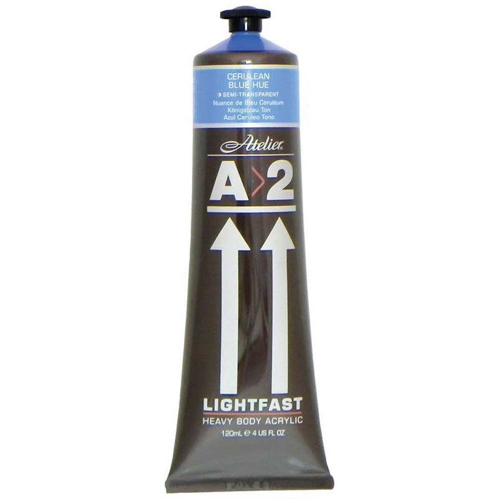 A2 Lightfast Heavybody Acrylic 120mL - Cerulean Blue