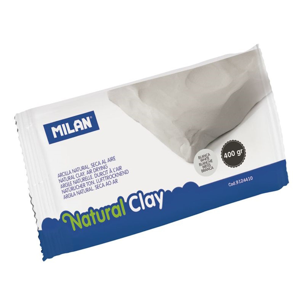 Milan Air Dry Natural Modelling Clay 400g - White
