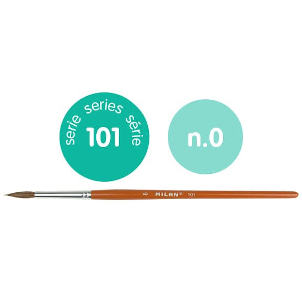 Milan School Brush 101 Series Round Size 0