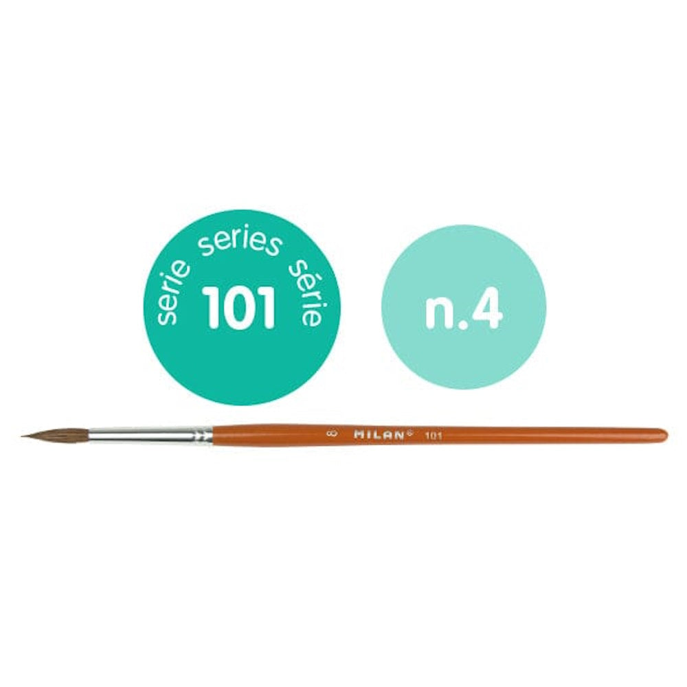 Milan School Brush 101 Series Round Size 4