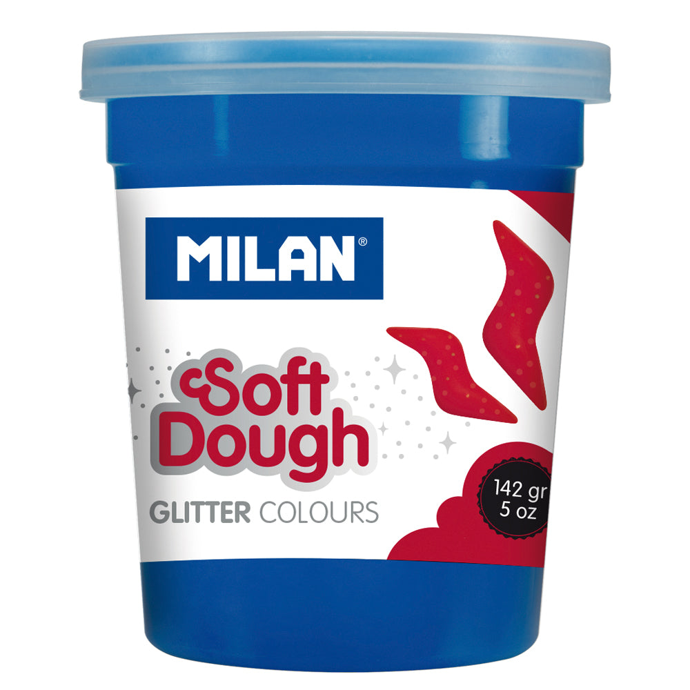 Milan 5pk Soft Dough Glitter Colours Assorted