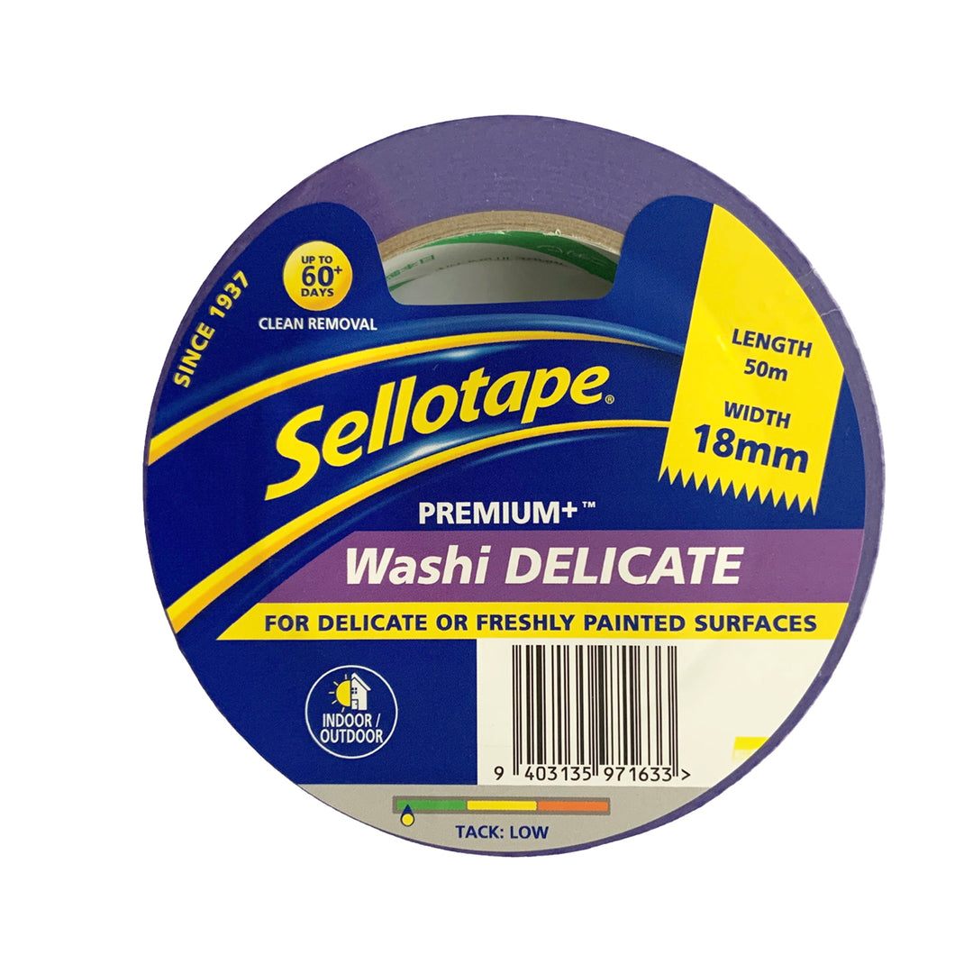 Sellotape Washi Premium+ Delicate 18mm x 50m