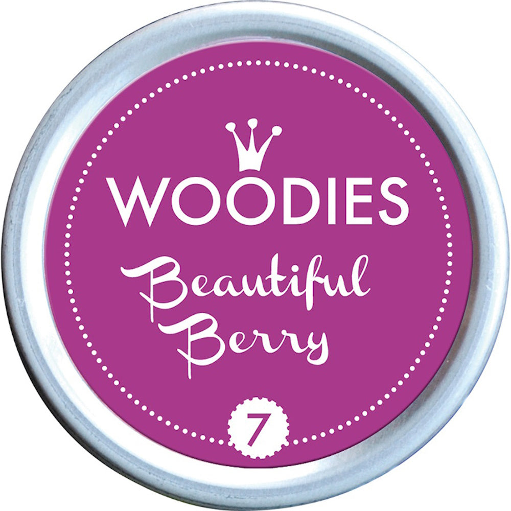 Colop Woodies Stamp Pad 38mm - Beautiful Berry