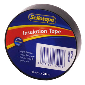 Sellotape 1720B Insulation Black 18mm x 20m
