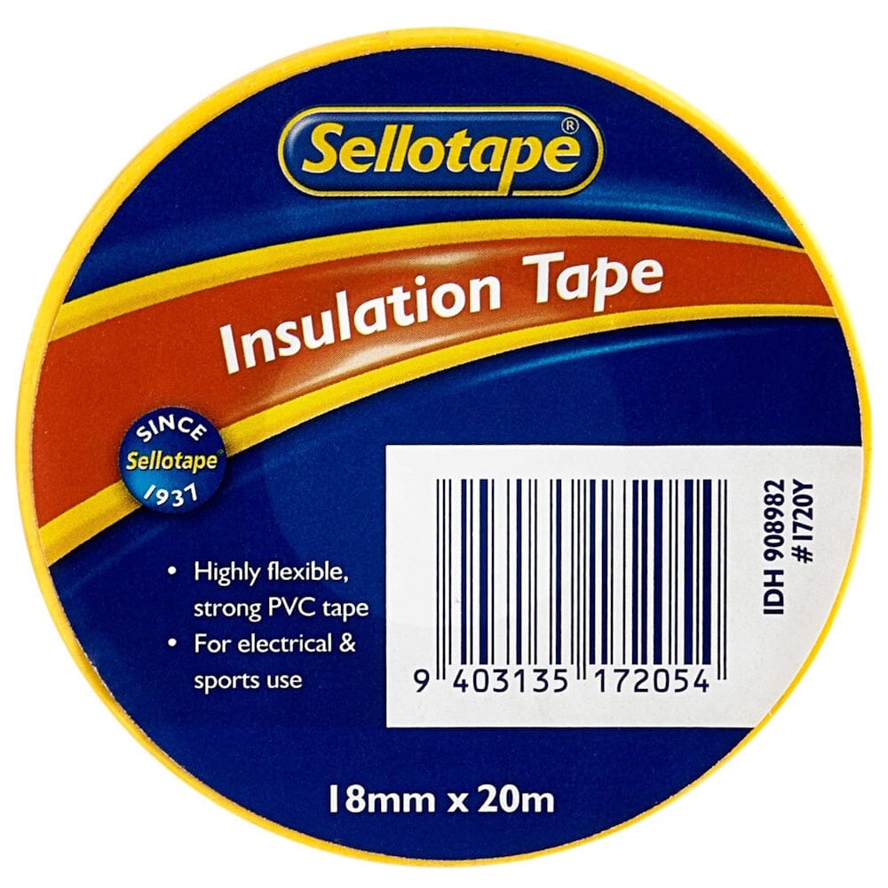 Sellotape 1720Y Insulation Yellow 18mm x 20m