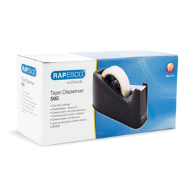 Rapesco Germ-Savvy Antibacterial 500 Heavy Duty Tape Dispenser - Black