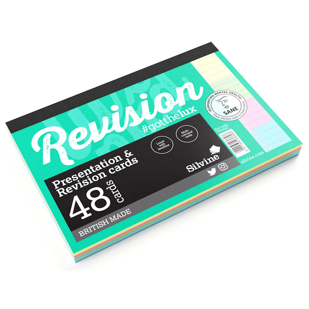 Luxpad Revision and Presentation Card Pad Ruled 6x4 - Assorted Colours