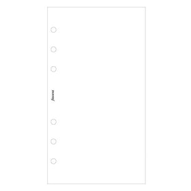 Filofax Personal White Plain Notepaper Refill 30 Sheets