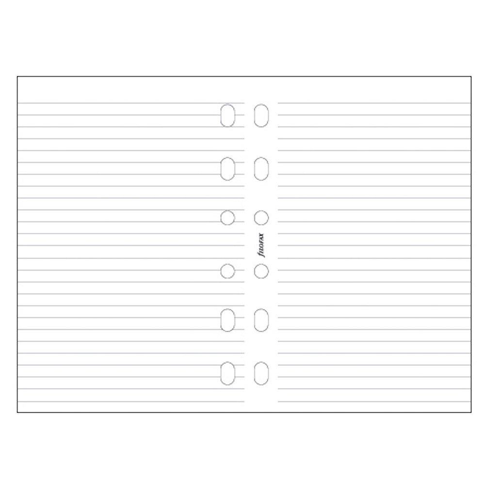 Filofax Pocket White Lined Notepaper Refill 25 Sheets
