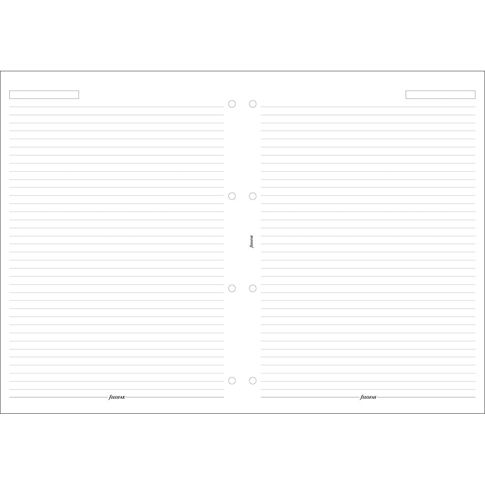 Filofax A4 White Lined Notepad Refill