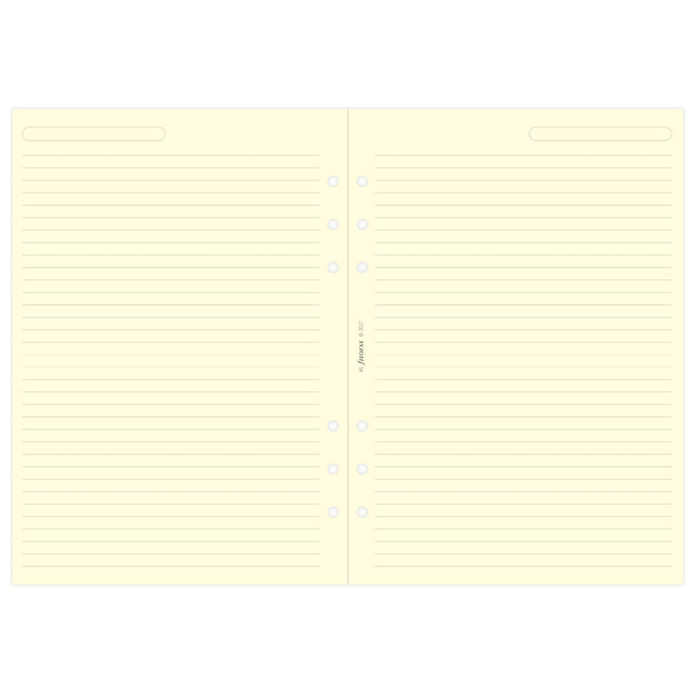 Filofax A5 Cream Lined Notepaper Refill