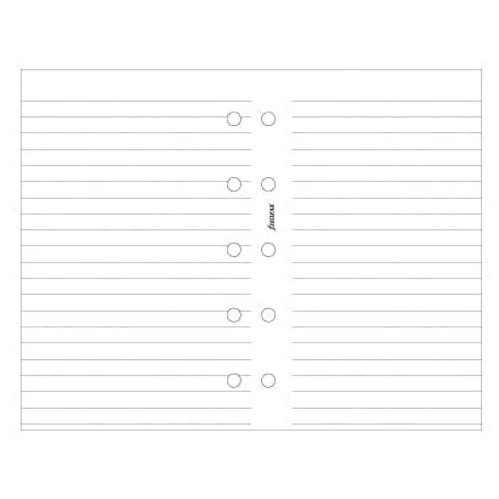 Filofax Mini White Ruled Notepad Refill 20 Sheets