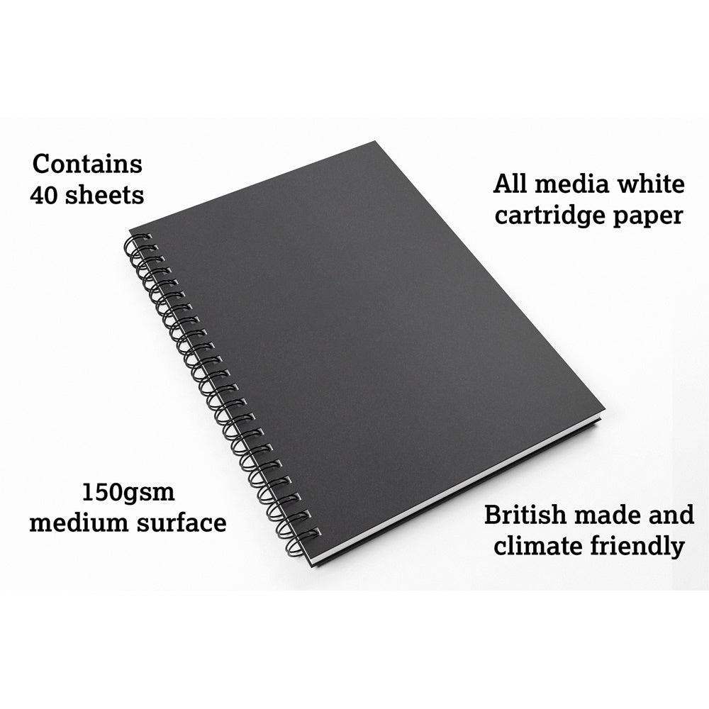 Artgecko Classy Sketchbook A4 80 Pages 40 Sheets 150gsm White Paper