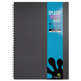 Artgecko Splashy Sketchbook A3 40 Pages 20 Sheets 300gsm White Paper