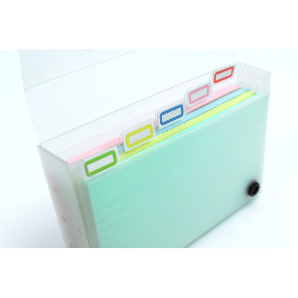 Luxpad Notecards and Carry Case 5x3 Ruled Assorted Colours