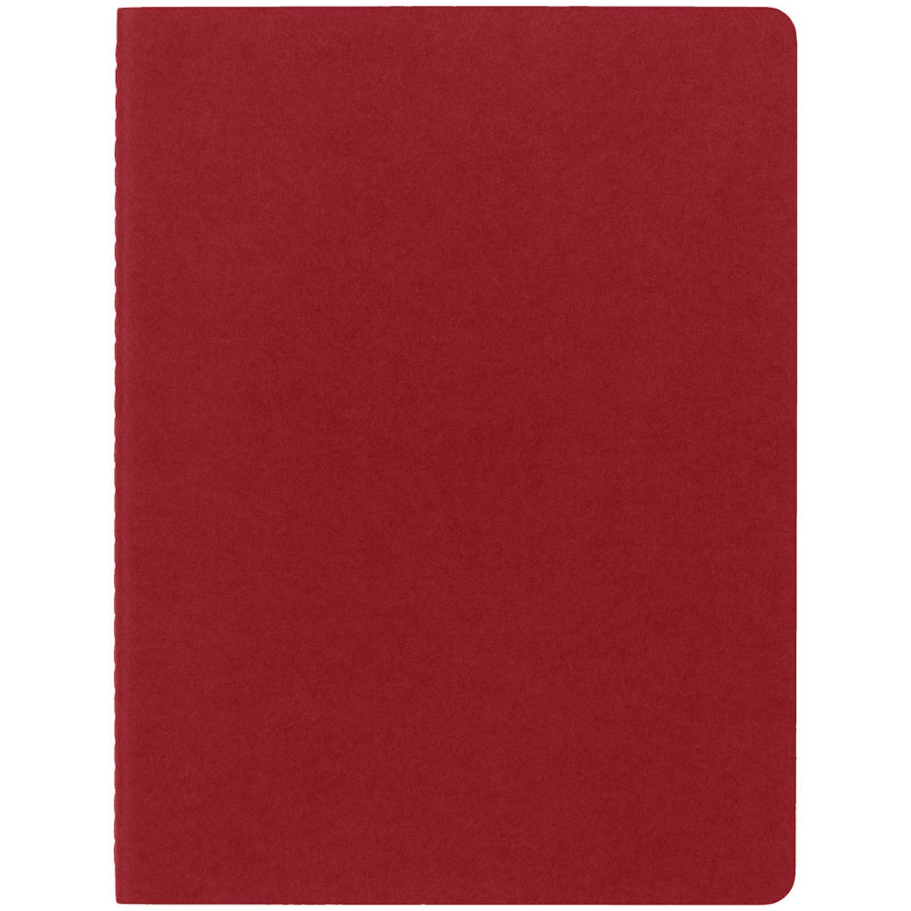 Moleskine Cahier Journals XL Cranberry Red Plain Pack 3