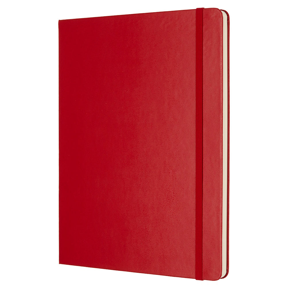 Moleskine Notebook XL Scarlet Red Hard Cover Plain