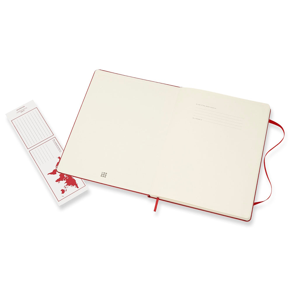 Moleskine Notebook XL Scarlet Red Hard Cover Plain