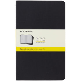 Moleskine Cahier Journals Large Black Square Pack 3