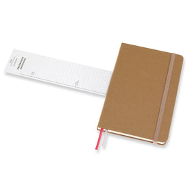 Moleskine Two-Go Notebook Medium Ruled/Plain Kraft Brown