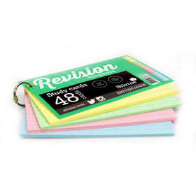 Luxpad Revision Study Cards 5x3 Ruled Assorted Colours with Binding Ring