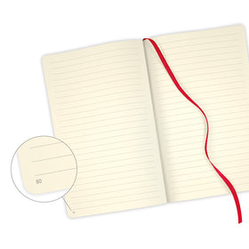 Castelli Notebook Harris Pocket Ruled Maple Red