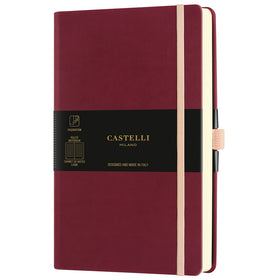 Castelli Notebook Aquarella A5 Ruled Black Cherry