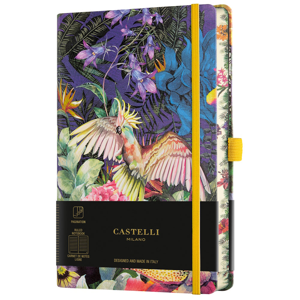 Castelli Notebook Eden A5 Ruled Cockatiel