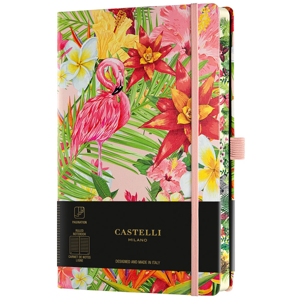 Castelli Notebook Eden A5 Ruled Flamingo