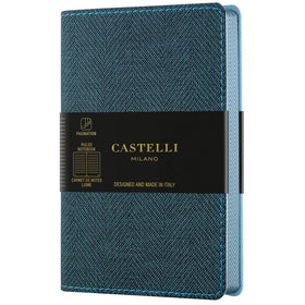 Castelli Notebook Harris A5 Ruled Slate Blue