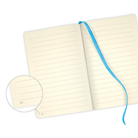 Castelli Notebook Harris A5 Ruled Slate Blue
