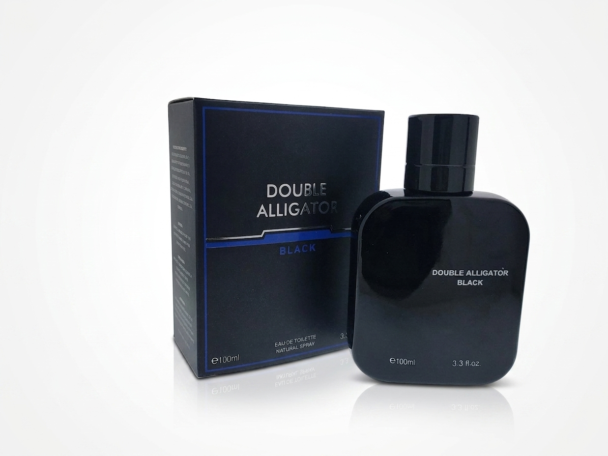 Double Alligator Black Cologne for Men (100ml) | Premium Alternative to Lacoste L.12.12 Noir