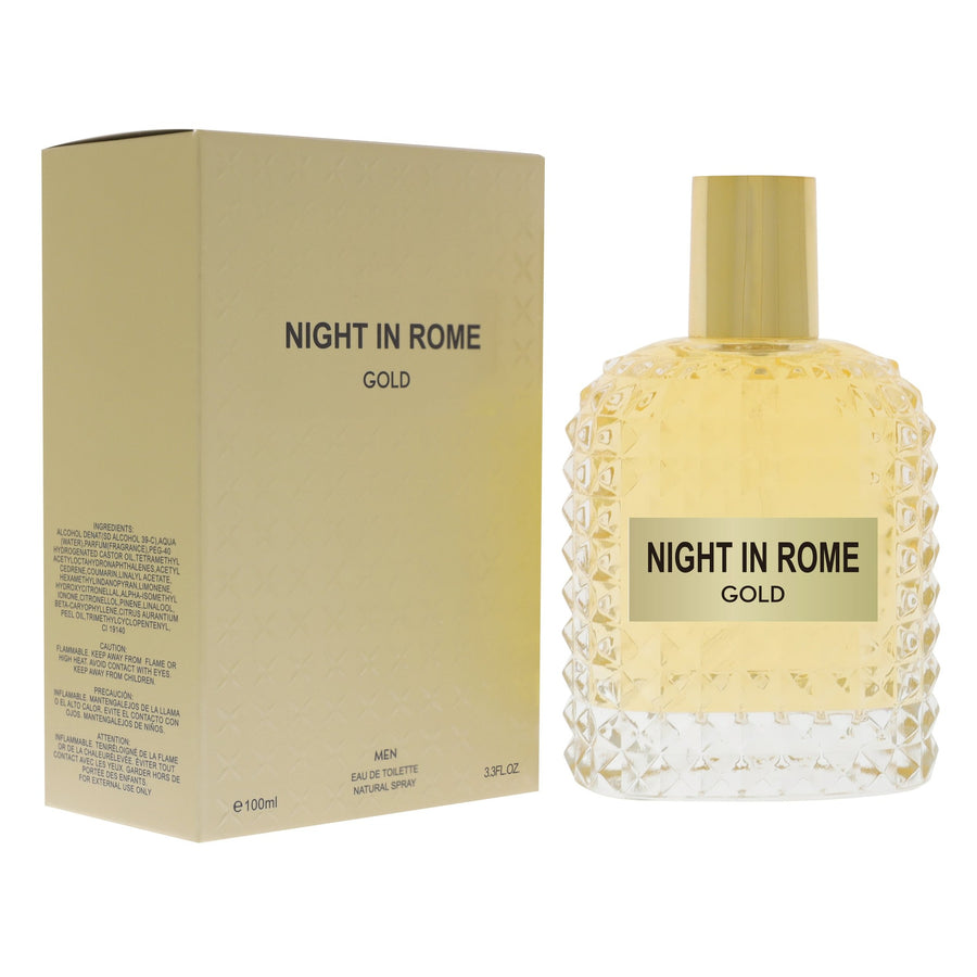 Night In Rome Gold Cologne for Men (100ml) | Premium Alternative to Valentino Uomo Born in Roma The Gold