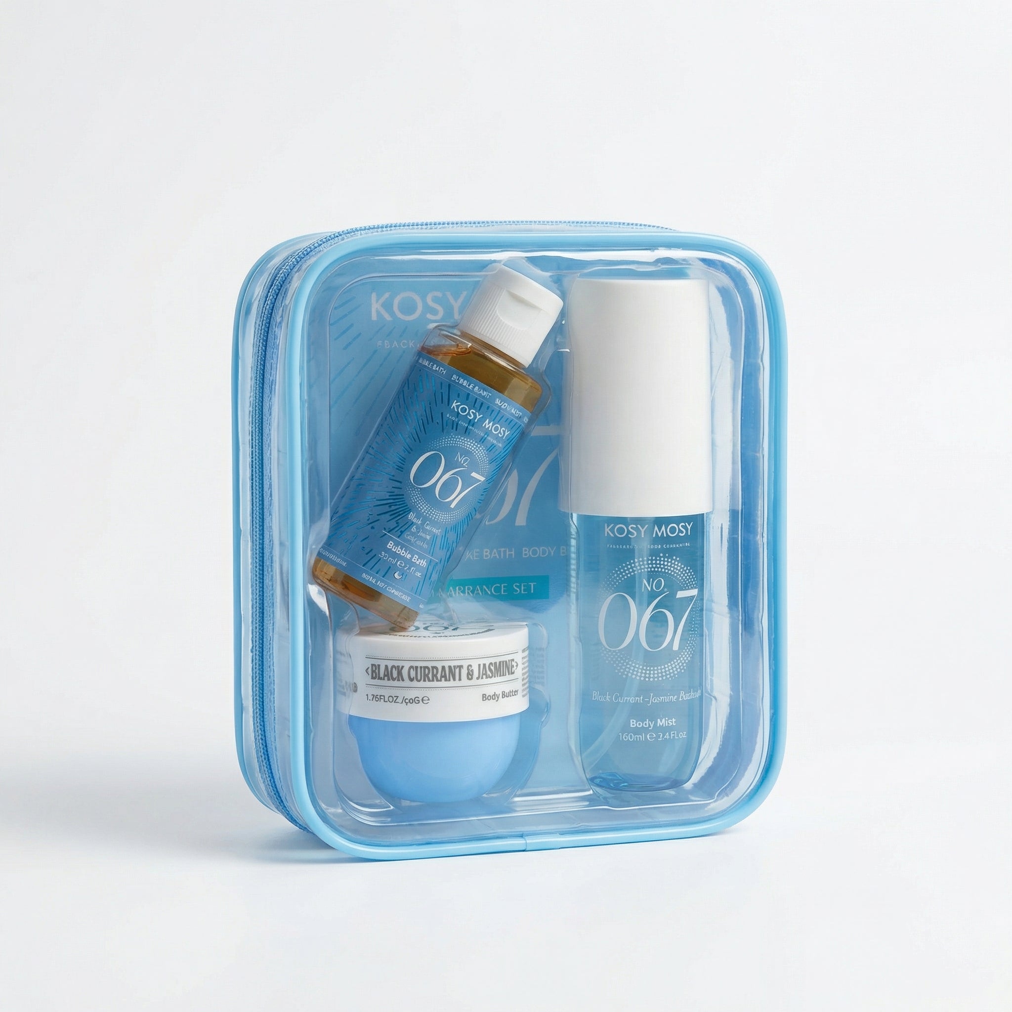 3 piece Gift Set Kosy Mosy No. 067 (Dupe for '76) Black Currant, Jasmine & Patchouli- Body Mist 100ml, Body Butter 50g, Bubble Bath 60ml