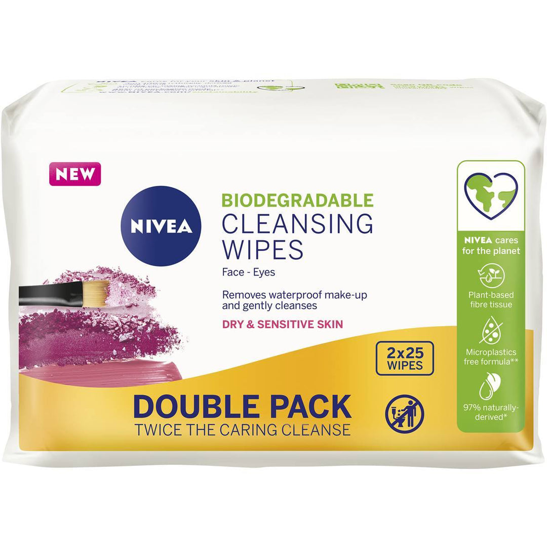 NIVEA Daily Essentials Gentle Cleansing Wipes - Double Pack