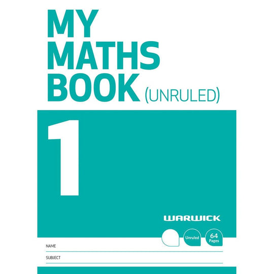 Warwick My Maths Book 1 Unruled 64 Page
